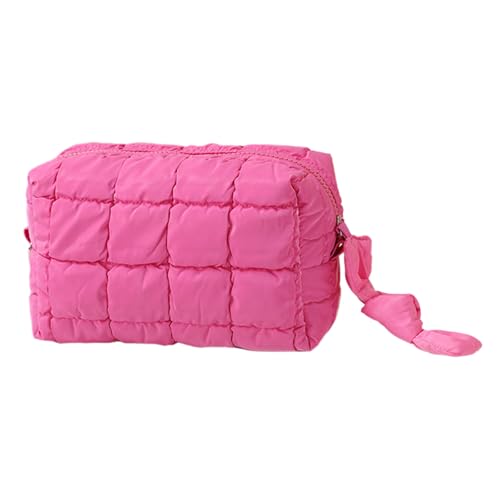 Wjsdsg Kosmetiktasche, gesteppte Make-up-Tasche, Puffer-Kosmetikbeutel, groß, Reise-Kulturbeutel für Damen und Mädchen, ideal für Handtasche, rose, As shown Wjsdsg Kosmetiktasche, gesteppte Make-up-Tasche, Puffer-Kosmetikbeutel, groß, Reise-Kulturbeutel für Damen und Mädchen, ideal für Handtasche, rose, As shown von Wjsdsg