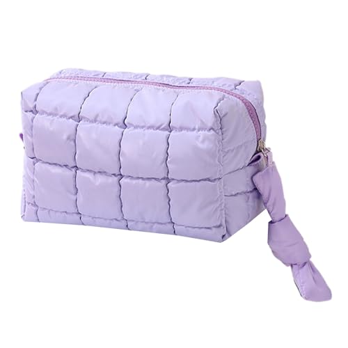 Wjsdsg Kosmetiktasche, gesteppte Make-up-Tasche, Puffer-Kosmetikbeutel, groß, Reise-Kulturbeutel für Damen und Mädchen, ideal für Handtasche, violett, As shown Wjsdsg Kosmetiktasche, gesteppte Make-up-Tasche, Puffer-Kosmetikbeutel, groß, Reise-Kulturbeutel für Damen und Mädchen, ideal für Handtasche, violett, As shown von Wjsdsg