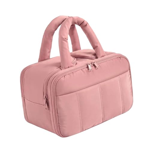 Wjsdsg Kosmetiktasche, große Reise-Kulturbeutel, praktisches Make-up, organisiert für Damen, Kosmetiktaschen mit Griff und mehreren Fächern, rose, 11.8 x 7.3 x 8.3 von Wjsdsg