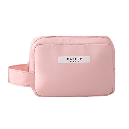 Wjsdsg Kosmetiktasche, großes Fassungsvermögen, wasserdicht, für Damen, Make-up, tragbar, Reise-Tragetaschen, Kulturbeutel, Zubehör-Organizer, rose, S von Wjsdsg