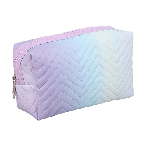 Wjsdsg Kosmetiktasche, stilvolle und tragbare Reise-Make-up-Tasche, kompakte Kulturbeutel für Damen, violett, Reference image information von Wjsdsg