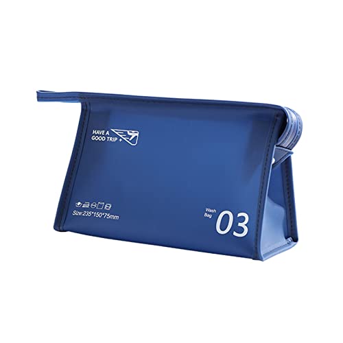 Wjsdsg Kosmetiktasche und Kosmetiktasche, PVC, Make-up-Tasche, Strand, Reisen, Kulturbeutel für Damen und Mädchen, cyan, As shown von Wjsdsg
