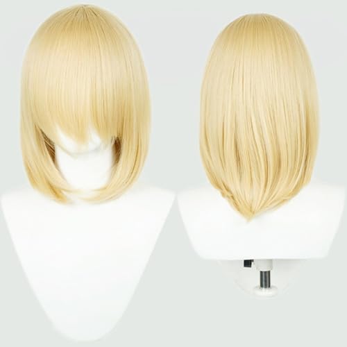 Wkclnfs Perücke für Frauen Kunsthaar Synthetische hitzebeständiges Haare，Lange Perücken für Frauen Kunsthaar 16 inch (light yellow) von Wkclnfs