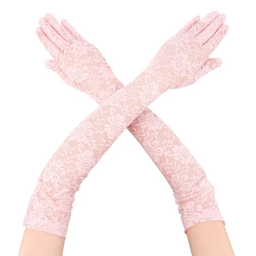 Spitzenhandschuhe,Handschuhe Spitze,Rose Spitzenhandschuhe,Damen Spitzenhandschuhe,Retro Nylon Netz Handschuhe,Lange Spitzen Handschuhe,Handschuhe Mit Spitzen Fingerspitzen,Halloween Fingerless Gloves von Wkjeneare
