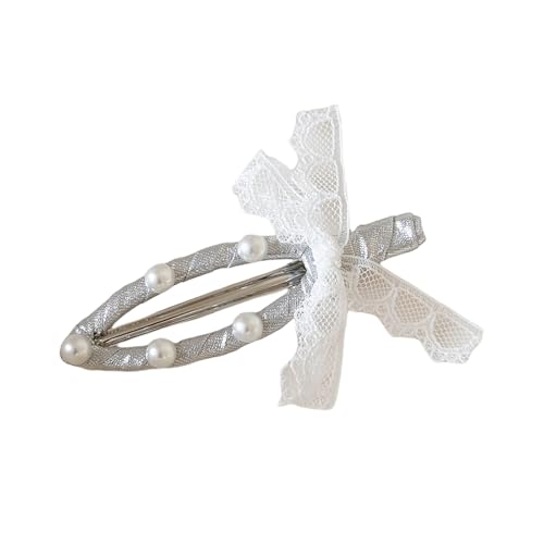 2000er Jahre Coole Haarclip Mit Silbernen Farben Und Spitzenbögen Dekoration Nonslip Barrette Für Feines Dünnes Haarstyling Essentielles Haarclip von Wkldjf