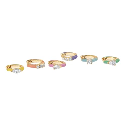 6pcs Farbenfrohe Reifenohrringe Mit Tränenzirkon Für Frauen Stilvolle Zirkonia Drop Ohr Ohr Manschette Modeschmuck 6pcs Farbenfrohe Reifenohrringe Mit Tränenzirkon Für Frauen Stilvolle Zirkonia Drop Ohr Ohr Manschette Modeschmuck von Wkldjf