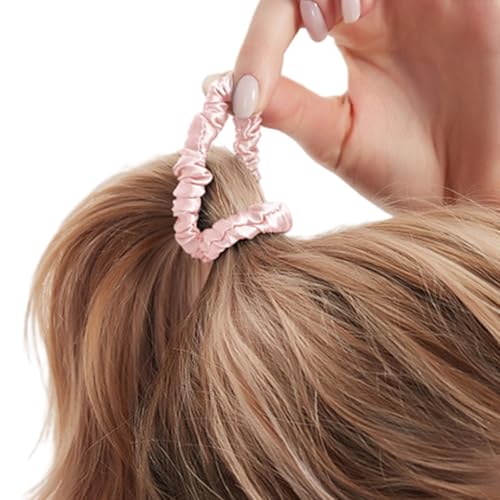Anspruchsvolle Haargummis aus weicher Seide, modisch und bequem, Haripieces, elastisches Haargummi für Damen von Wkldjf