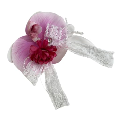 Blumenhaarclip Realistische Orchideen Die Leichte Stoff Haarnadel Mit Mehreren Farben Spezialereignis Styling Plastikhaarclip Detailliert Detailliert Haben von Wkldjf