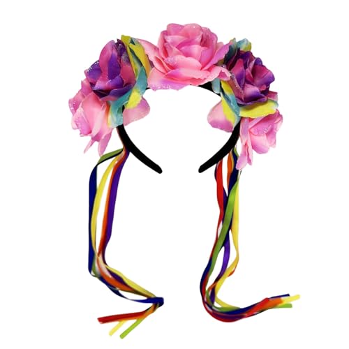 Einzigartige Quasten Kopfstück Rose Stirnbänder Für Fleischivals Party Handgefertigt Farbenfrohe Kostüm Kopfstück Multicolor Blumenstirnbänder Für Frauen Einzigartige Quasten Kopfstück Rose Stirnbänder Für Fleischivals Party Handgefertigt Farbenfrohe Kostüm Kopfstück Multicolor Blumenstirnbänder Für Frauen von Wkldjf