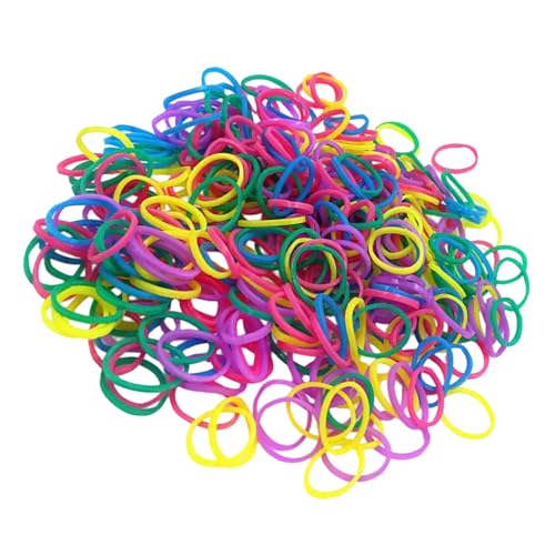 Elastische Haarbindungen Gummibänder Dehnbar Farbenfrohe Haarseil Kleine Haare Scrunchie Pferdeschwanzhalter Tägliche Frisurbänder von Wkldjf