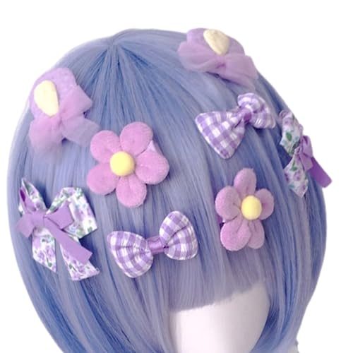 Flache Clip Haarnadel Barrettes Lässige Blumenform Kopfbedeckungen 2000er Haare Clip Foto Requisiten Mädchen Haarzubehör Accessoires von Wkldjf