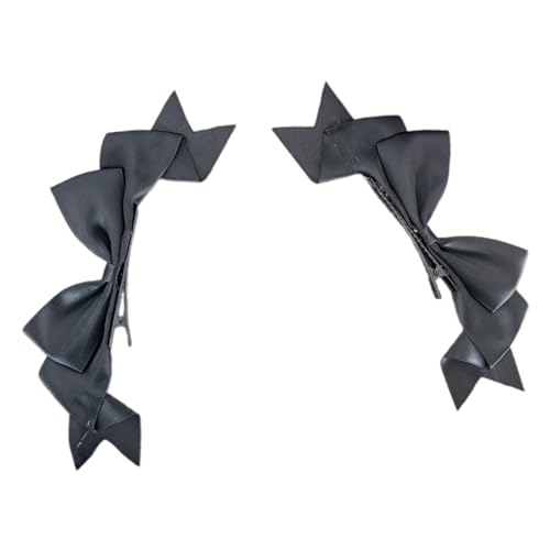 Gothic Flat Clip Haarnadel 2000er Stil Balletcore Kopfbedeckung Klamschneider Eleganter Bogenknoten Süße Kopfbedeckung von Wkldjf