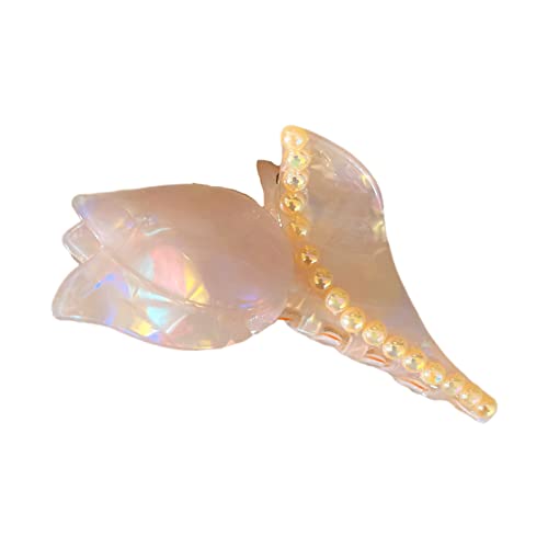 Internet Prominente Pferdeschwanz-Haarklammer mit Rosenform, glänzend, für Damen, Teenager, hoher Pferdeschwanz von Wkldjf