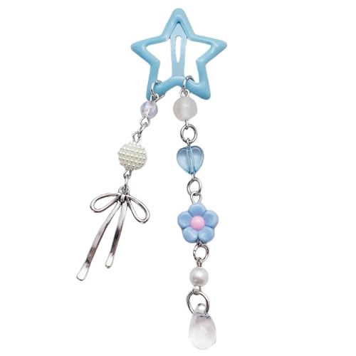 Leichtes Acrylsternhaarclip Eleganter Sternhaarclip Mit Bowknot Perle Verstärkt Ihren Look Mit Einer Süßen Stimmung von Wkldjf