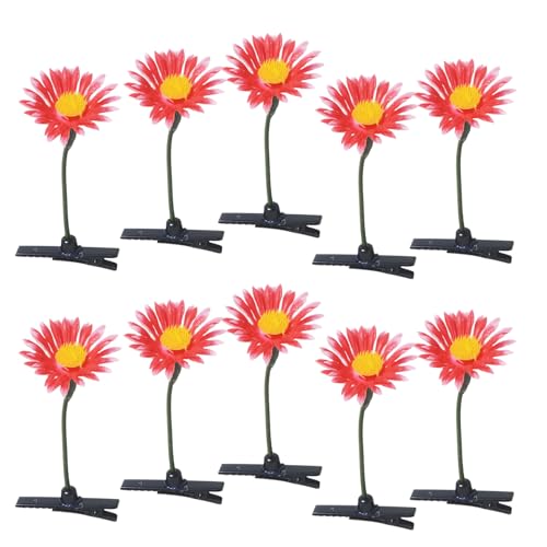 Set Von 10 Kindern Haar Barrettes Simulation Pflanzenhaarclip Farbenfrohe Kopfschmuck Ornamente Mode Haare Accessoires von Wkldjf
