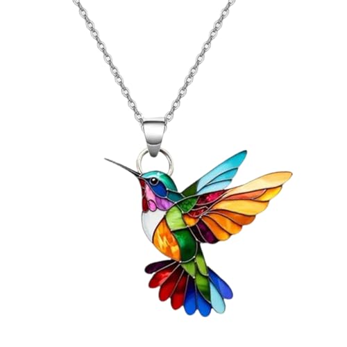 Wkldjf Hummingbird Drop Ohrringe Anhänger Halskette Elegante Kolibri Designs Schmuck Acryltextur Für Damen Geeignet von Wkldjf