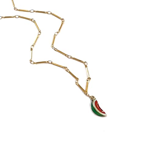 Wkldjf Lebendige Früchte inspirierte Edelstahl-Halskette, verstellbare Kette für Frauen und Mädchen, lässiger Party-Schmuck, Geschenk, Edelstahl-Halskette, Einheitsgröße, Wie beschrieben, Wie von Wkldjf