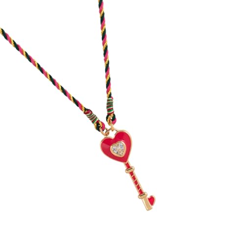 Wkldjf Moderne Halskette mit Blatt-Herz-Anhänger in Dopamin-Farben, handgefertigter Kupfer-Anhänger, leichtes Design für tägliche Raffinesse, lebendiges Herzkleeblatt-Accessoire, Einheitsgröße, Wie von Wkldjf