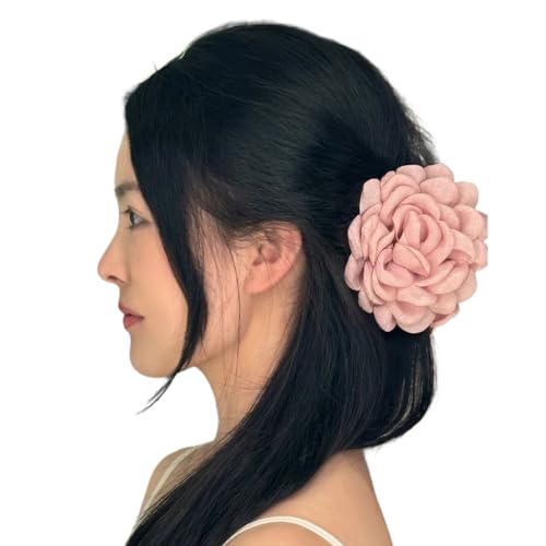 Wkldjf Plastik Großer Blumenhaarclip Für Frauen Elegante Und Einzigartige Haarklauenklamme Kopfbedeckung Hochzeitsfeier Hair Accessoires von Wkldjf