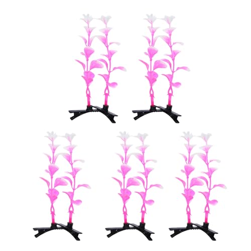 Wkldjf Set Von 10 Kindern Haar Barrettes Simulation Pflanzenhaarclip Farbenfrohe Kopfschmuck Ornamente Mode Haare Accessoires von Wkldjf