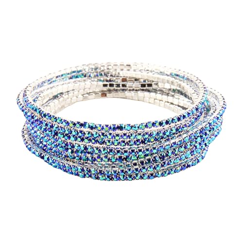Wkldjf Stilvolle Strasssteine ​​Handchain Mit Mehrschichtiger Elastisches Armband Bunte Edelsteine ​​Armbänder Für Partys Und Feierlichkeiten von Wkldjf