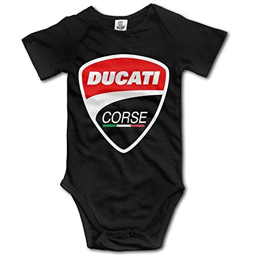 WlQshop Baby Body Strampler Overall Babykleidung Outfits Ducati Logo Schwarz, mehrfarbig, 6 Monate von WlQshop