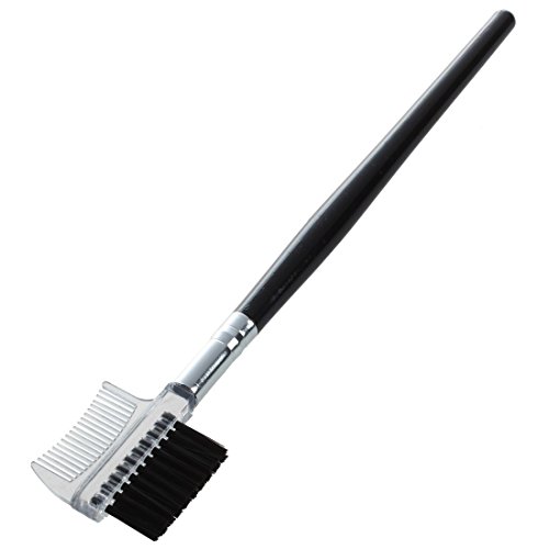 Wlauqueta 1 Stueck Frauen Doppelseitige Kamm Augenbrauen Pinsel Halter Make-up Schwarz Kosmetisches Verfassungs-Werkzeug von Wlauqueta