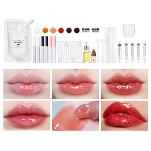 DIY Lipgloss-Herstellungsset,Selbstgemachtes Lippenbalsam-Set Mit Glitzer DIY Lipgloss Making Kit, DIY-Herstellungsset, Mädchen-Lipgloss-Set Lustiges Make-up-Geschenk Für Frauen von Wlikmjg