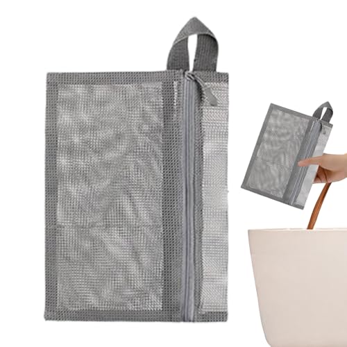 Wlikmjg Mesh-Beutel Mit Reißverschluss - Mesh-Taschen Mit Reißverschluss - Multifunktionaler Organizer Für Kosmetik Schreibwaren Reisen Camping Büro & Studentenwohnheim von Wlikmjg