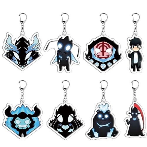 WlsqDE Solo Leveling Schlüsselanhänger, Solo Leveling Merch, 8 Anime Keychain, Acryl Schlüsselanhänger-Set, S-olo Levelings Figur Anhänger, Peripherie Figur Schlüsselanhänger, für Jungen und Mädchen WlsqDE Solo Leveling Schlüsselanhänger, Solo Leveling Merch, 8 Anime Keychain, Acryl Schlüsselanhänger-Set, S-olo Levelings Figur Anhänger, Peripherie Figur Schlüsselanhänger, für Jungen und Mädchen von WlsqDE