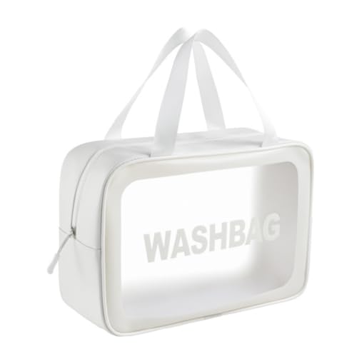 Reise Kulturtasche,Tragbare wasserdichte Waschtasche,Kosmetiktasch Organizer,Große Kapazität Handtasche Waschbeutel,Make-up Tasche Damen (Weiß) von Wmmner