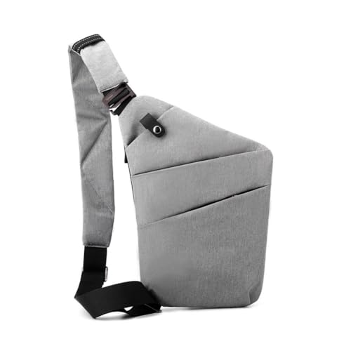Diebstahl-Reisetasche, Crossbody-Tasche für Damen und Herren, Diebstahl-Tasche, schlanke Reisetasche, Umhängetasche, Grau, 32*20*2cm von Wmool