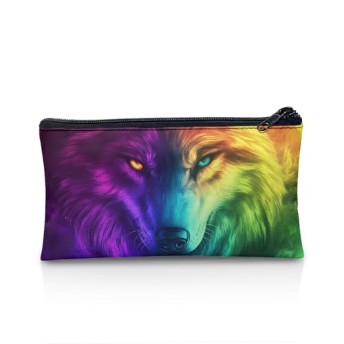 Wnbucioht Personalisiertes Federmäppchen für Schule, Kinder, Stiftehalter, Jungen, Mädchen, Schreibwaren, Aufbewahrung, Schreibtisch, Stiftetasche, Buntes Tierwolf-Design, Einheitsgröße Wnbucioht Personalisiertes Federmäppchen für Schule, Kinder, Stiftehalter, Jungen, Mädchen, Schreibwaren, Aufbewahrung, Schreibtisch, Stiftetasche, Buntes Tierwolf-Design, Einheitsgröße von Wnbucioht