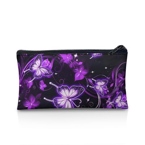 Wnbucioht Personalisiertes Federmäppchen für Schule, Kinder, Stiftehalter, Jungen, Mädchen, Schreibwaren, Aufbewahrung, Schreibtisch, Stiftetasche, Galaxy Night Butterfly Lila, Einheitsgröße Wnbucioht Personalisiertes Federmäppchen für Schule, Kinder, Stiftehalter, Jungen, Mädchen, Schreibwaren, Aufbewahrung, Schreibtisch, Stiftetasche, Galaxy Night Butterfly Lila, Einheitsgröße von Wnbucioht
