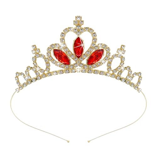 Wnddle Prinzessin Krone Tiara, Madchen Strass Krone, Krone Diadem, Prinzessin Tiara Krone Damen, Prinzessin Krone, Mädchen Stirnband Haarband Tiara Strass Kristall Perle Tiara Tiara Kopf Krone. von Wnddle