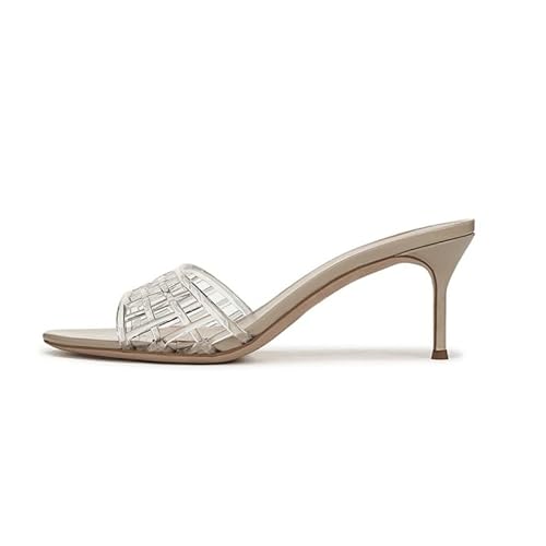 Wnshonzy Jelly Heels Sandalen für Damen, Kätzchen, spitzer Zehenbereich, High Heels, Pumps, Pantoletten, Vintagemode, Hautfarben, 37.5 EU Wnshonzy Jelly Heels Sandalen für Damen, Kätzchen, spitzer Zehenbereich, High Heels, Pumps, Pantoletten, Vintagemode, Hautfarben, 37.5 EU von Wnshonzy