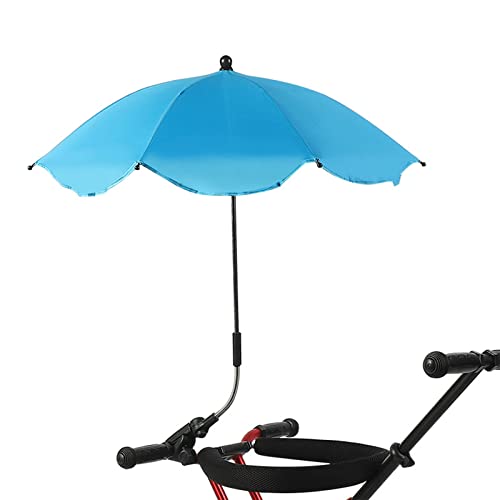 Wnvivi 8-Knochen-Stuhlschirm mit Universalklemme, Wasserdichter Sonnenschirm, UV-Schutzschirm für Strand, Kinderwagen, Tribüne(Blau-1) von Wnvivi