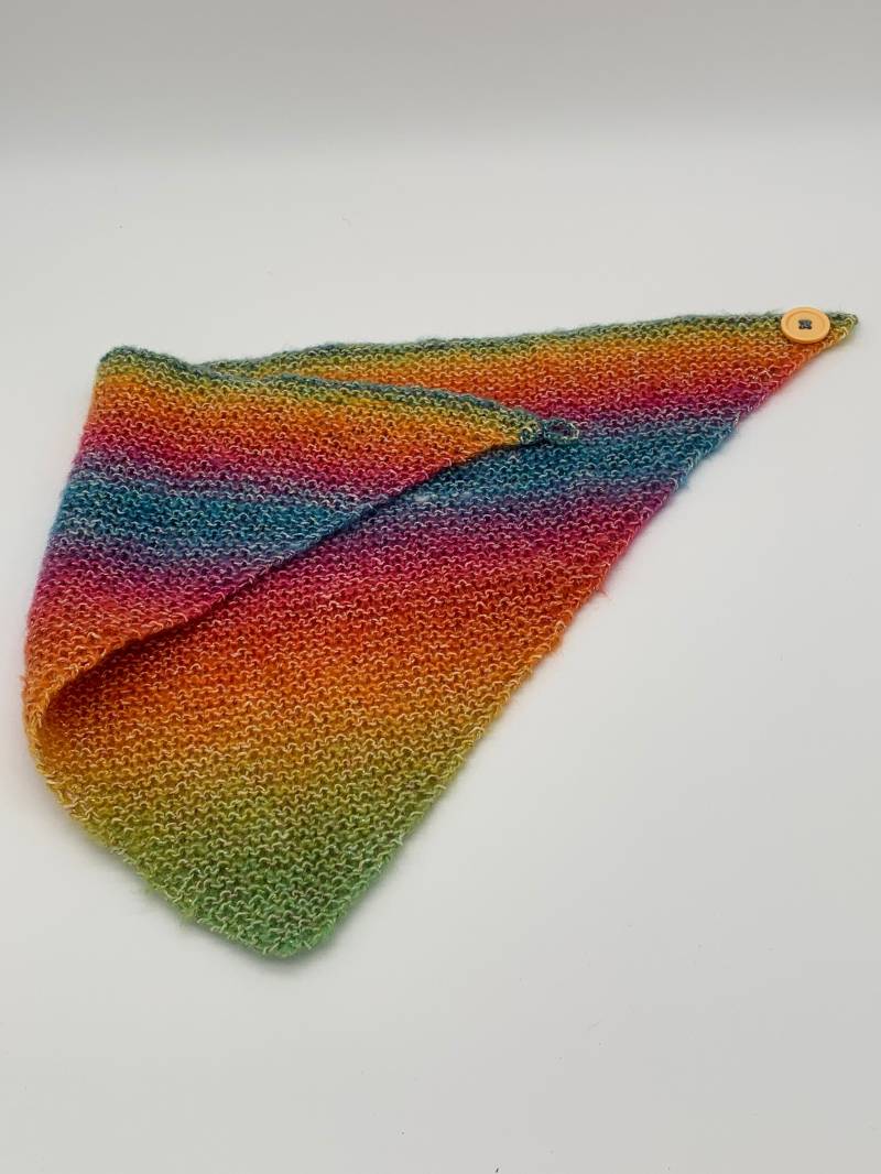 Halstuch Kinder Mit Glitzer Bunt Handgestrickt von WoKis