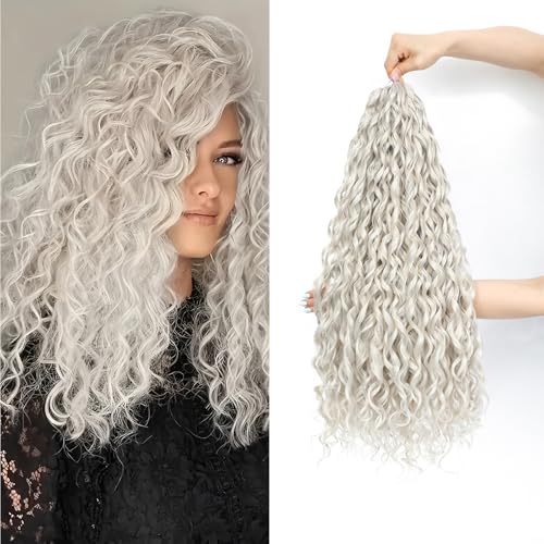 WoWCFyyds 24Inch Deep Wave Twist Curly Crochet Hair Extensions Pack Deep Wavy Air Curl Bulk Hair Synthetic Boho Braids Water Wave Crochet Hair Extension for Women (56C, 24Inch-6Pack) von WoWCFyyds