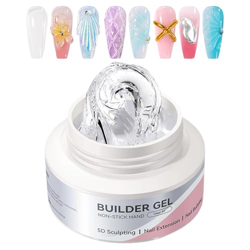 Woalopted Modelliergel Für Nägel | 60 ml Fester Modelliergel Für Nägel | Nicht Klebendes Maniküre Design Builder Für Frauen Modellierung Gravur Verlängerung Malerei Kunst | Nagelmalerei Handgestaltung von Woalopted