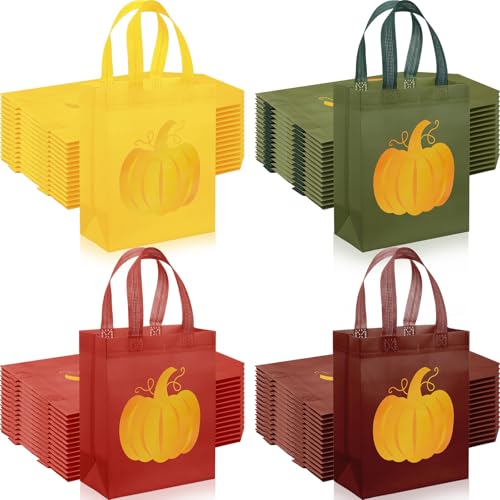 Woanger 60 Stück Herbst-Themen-Geschenktüten, Großpackung, Herbst-Kürbis-Tragetaschen, wiederverwendbar, Vliesstoff, mit Griffen, Kürbis-Partyzubehör für Herbst, Erntedankfest, Urlaub, 25,4 x 20,3 x Woanger 60 Stück Herbst-Themen-Geschenktüten, Großpackung, Herbst-Kürbis-Tragetaschen, wiederverwendbar, Vliesstoff, mit Griffen, Kürbis-Partyzubehör für Herbst, Erntedankfest, Urlaub, 25,4 x 20,3 x von Woanger