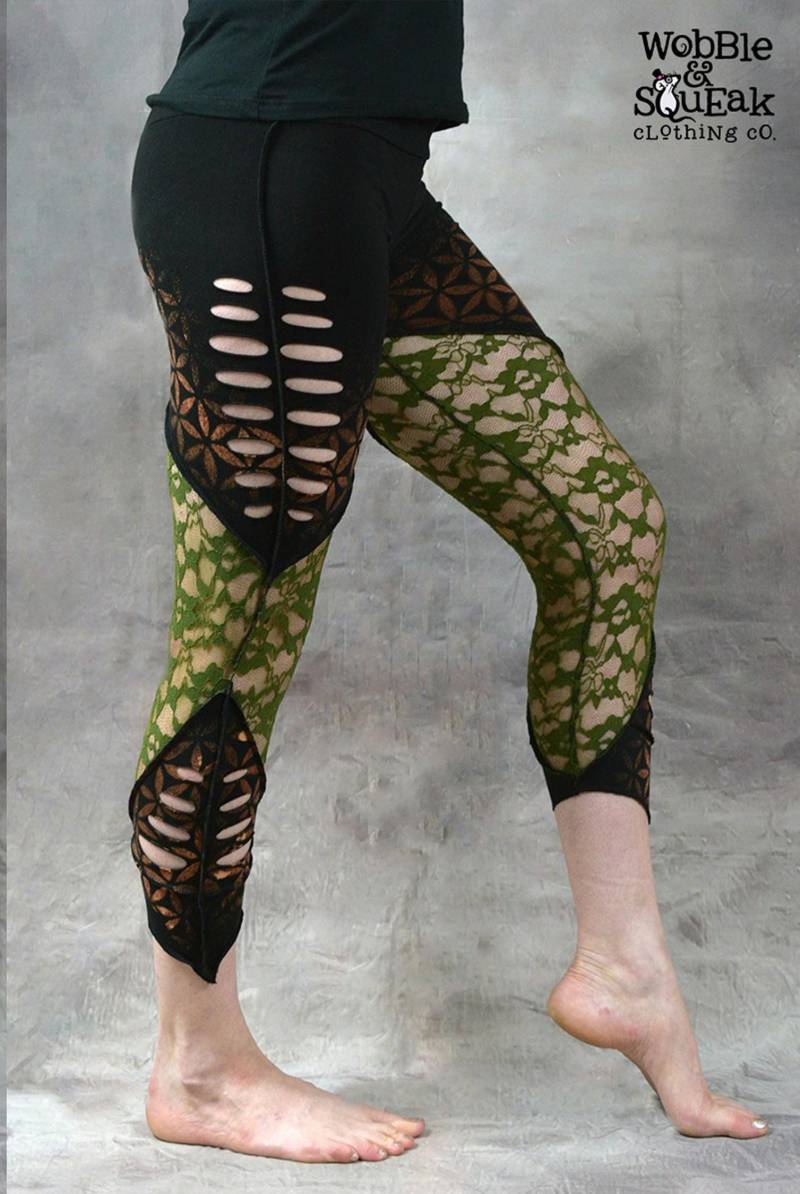 Blume Des Lebens Leggings, Elfen Hippy Mandala Goa Heilige Geometrie Wackel Und Quietsche Kleidung von WobbleandSqueak