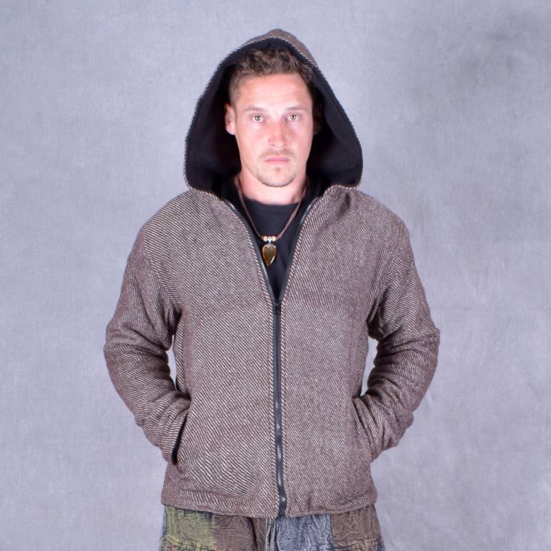 Festival Wolljacke Mit Kapuze Extra Große Kapuze, Fleece Gefüttert von WobbleandSqueak