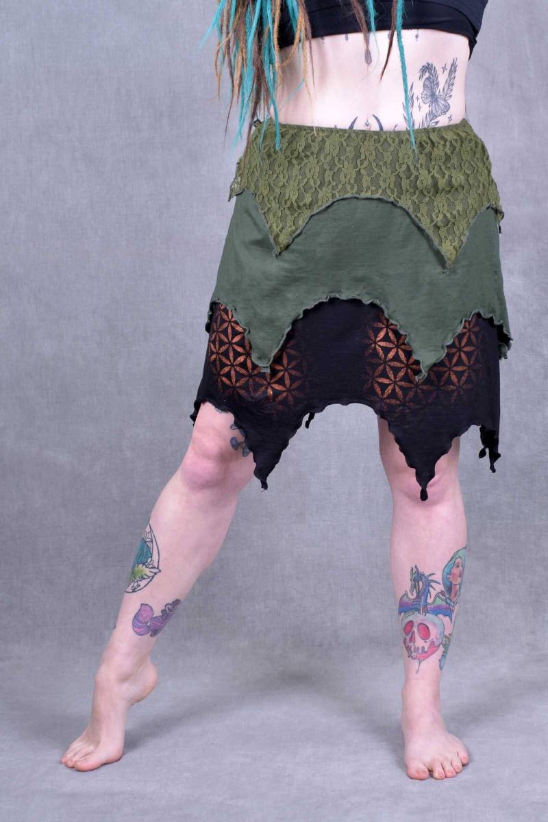 Sacred Geometry Rock Hippy Knielang Pixie Psytrance Festival Light Einheitsgröße Regular von WobbleandSqueak