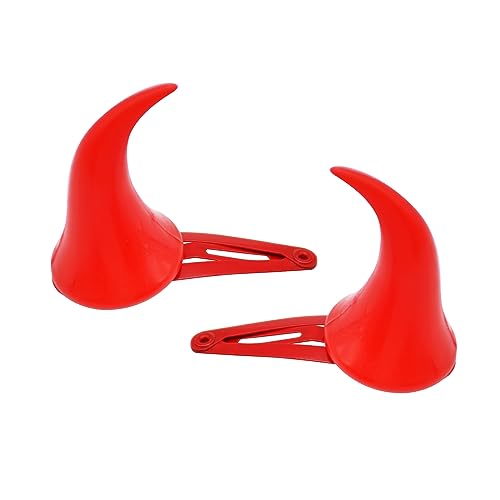 Halloween Teufelshörner Haarspangen für Frauen Mädchen - Rote Horn-förmige Haarspange Haarspangen Halloween Dämon Teufel Cosplay Kostüm Haarschmuck Halloween Teufelshörner Haarspangen für Frauen Mädchen - Rote Horn-förmige Haarspange Haarspangen Halloween Dämon Teufel Cosplay Kostüm Haarschmuck von Wobeny