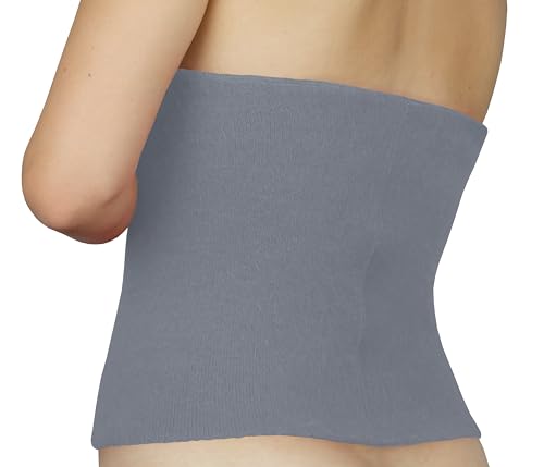 wobera ANGORA Leib- oder Nierenwärmer, Sportausführung (Gr. XS, Farbe: silbergrau-meliert) von wobera ANGORA