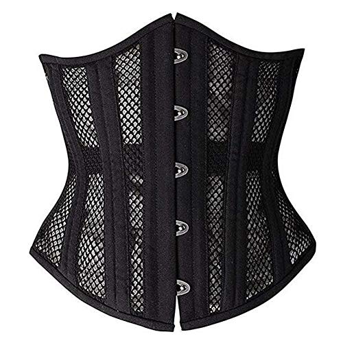 Woboren Damen Waist Training Cincher Unterbrust Korsett für Gewichtsverlust (schwarz (Mesh), 2XL) von Woboren