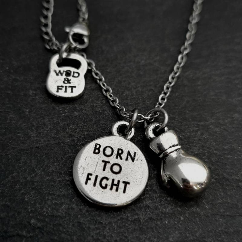 Boxing Edition Und Motivation Boxhandschuh-Halskette. Boxgeschenk - Sportschmuck Geschenk Für Boxtrainer Zum Boxen Im Fitnessstudio Wod & Fit von WodAndFit