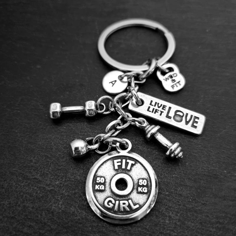 Fit Girl Gym Schlüsselanhänger Geschenk Workout Motivation Gewichtheben Schmuck Beste Freundin Schwester Gym Wod & Fit von WodAndFit
