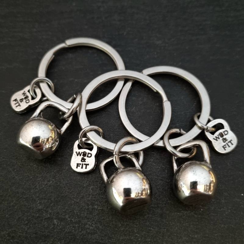 Großer Kettlebell-Fitness-Schlüsselanhänger Fitnessstudio-Schlüsselanhänger - Geburtstagsgeschenk Kettlebell-Schlüsselanhänger Geschenk Für von WodAndFit